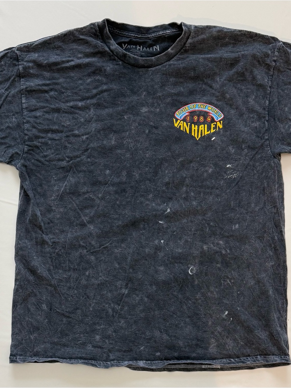 1984 Vintage Style Van Halen Tour Men's Black Graphic Band T-Shirt